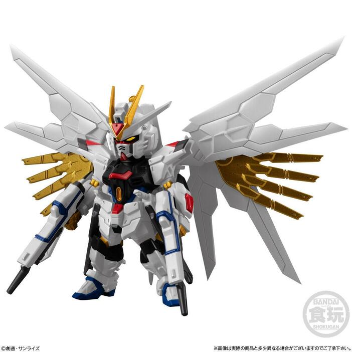 「機動戦士ガンダムSEED FREEDOM」のマイティーストライクフリーダムガンダムのフィギュア「FW GUNDAM CONVERGE SEED FREEDOM REVIVE “MIGHTY”」（c）創通・サンライズ