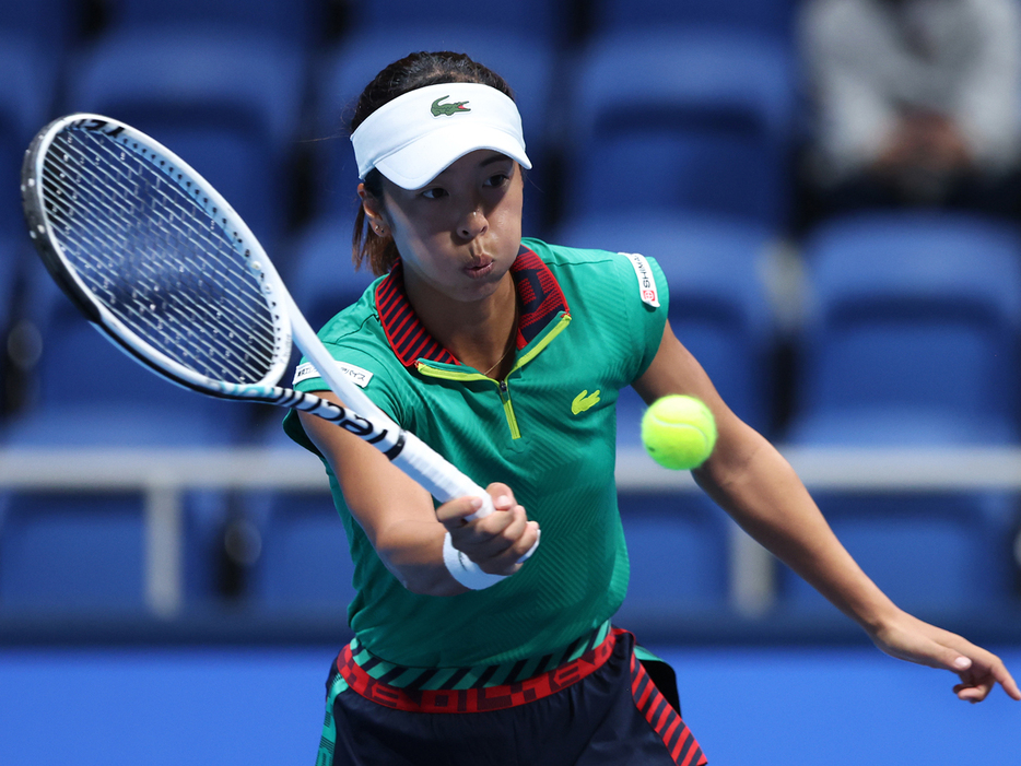 写真は2022年東レPPO（東京・有明テニスの森）での本玉真唯（島津製作所）（Getty Images）