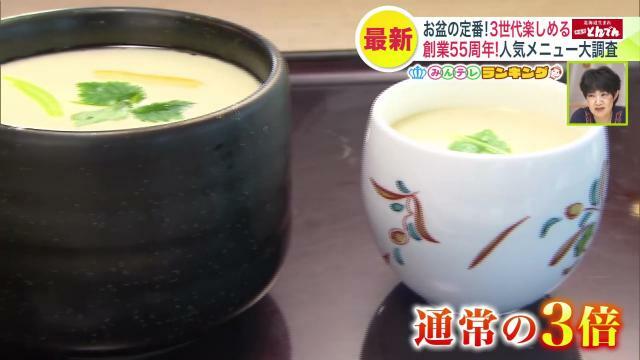 通常の茶わんむしの3個分の大きさ