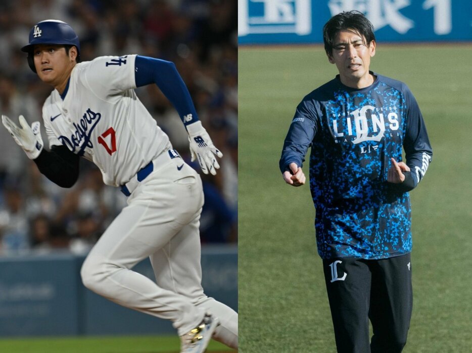 50本塁打と50盗塁「50-50」を達成した大谷翔平選手の盗塁を、今季西武のスプリントコーチを務めた元陸上アジア記録保持者の秋本真吾さんはどうみたのか photograph by (L)Nanae Suzuki、(R)本人提供