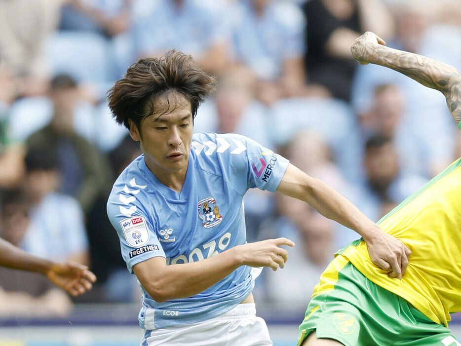 ２季目のチャンピオンシップとなる坂元達裕（コベントリー） photo by PA Images／AFLO