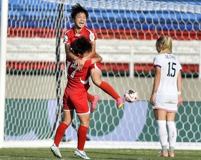 アメリカを１－０でくだし決勝進出を果たした北朝鮮。（C）Getty Images