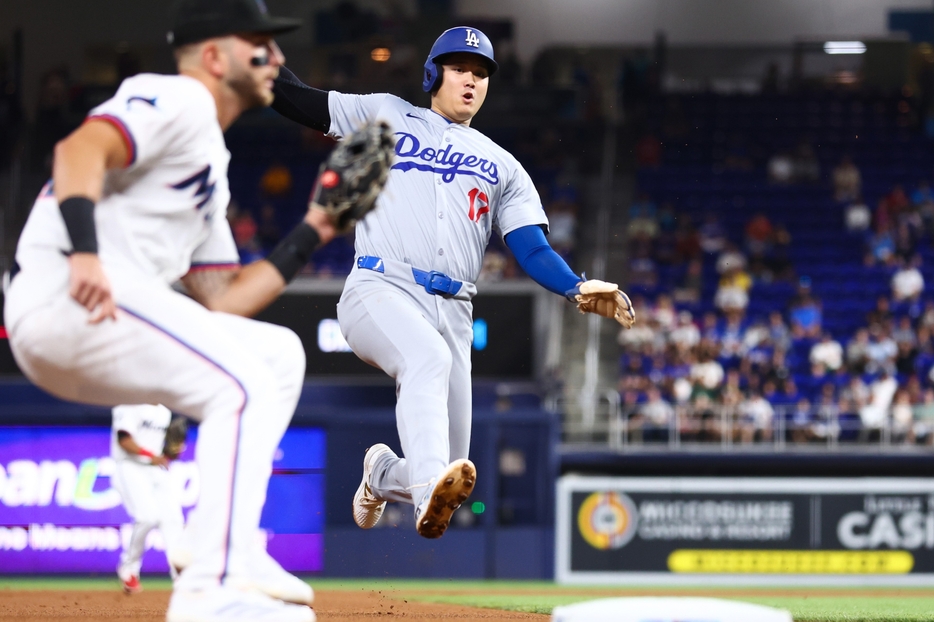 大谷は驚異のパフォーマンスで一気に50-50を超えていった(C)Getty Images