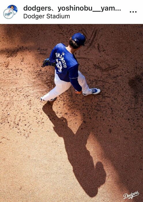 ドジャースの球団公式インスタグラム（＠ｄｏｄｇｅｒｓ）より