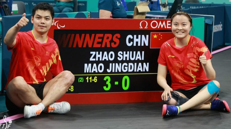 写真：ZHAO Shuai/MAO Jingdian（中国）/提供：ITTFWorld