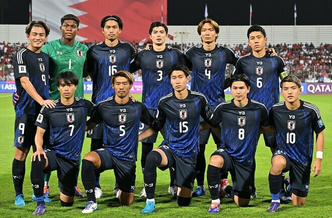 中国とバーレーンに圧勝した日本代表。写真：金子拓弥（サッカーダイジェスト写真部）