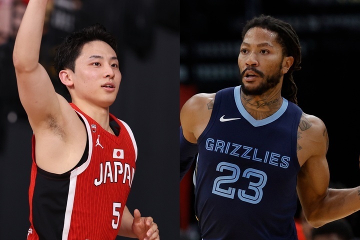 ローズ(右)の放出はNBA入りを目指す河村にとって朗報と言えるだろう。(C)Getty Images