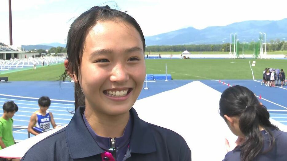 女子コンバインドA（80mハードル+走高跳）県記録保持者の小学6年生・山口葵生選手（12）