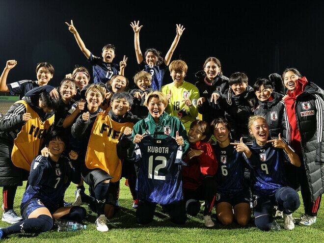 W杯のGS初戦で圧勝したヤングなでしこ。（C）Getty Images