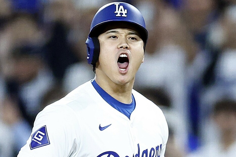 ドジャースの中で飛び切りの存在感を放った大谷。(C)Getty Images