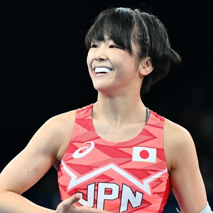 パリ五輪・レスリング女子53キロ級で金メダルを獲得した藤波朱理