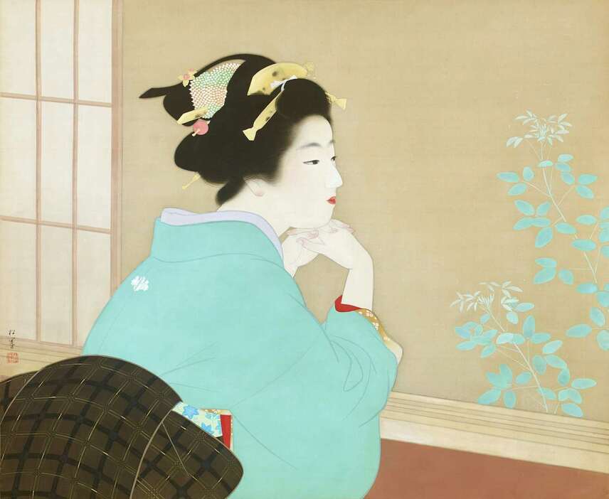 上村松園　わか葉　1940　名都美術館［前期展示］