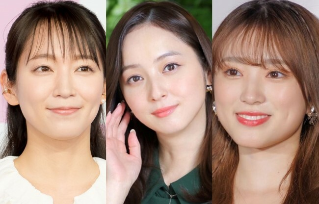 （左から）吉岡里帆、佐々木希、矢吹奈子