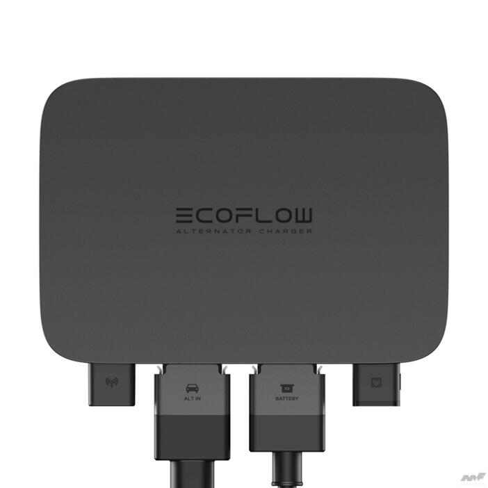 Eco Flow『オルタネーターチャージャー（価格：8万8000円/税込）』は最新のポータブルバッテリーをクルマでフル活用するための軸になるアイテムだ。