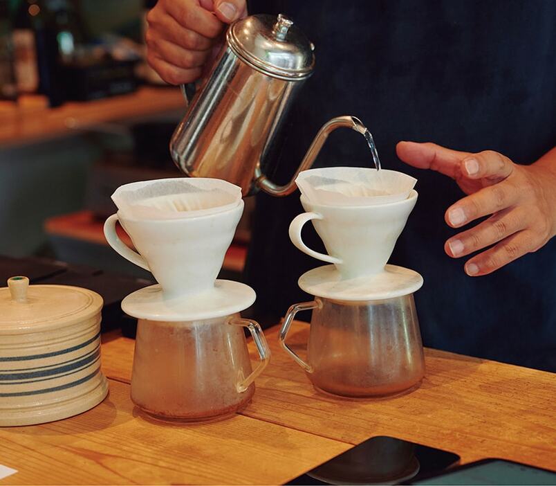 コーヒーは福田さんが手ずから淹れてくれる。