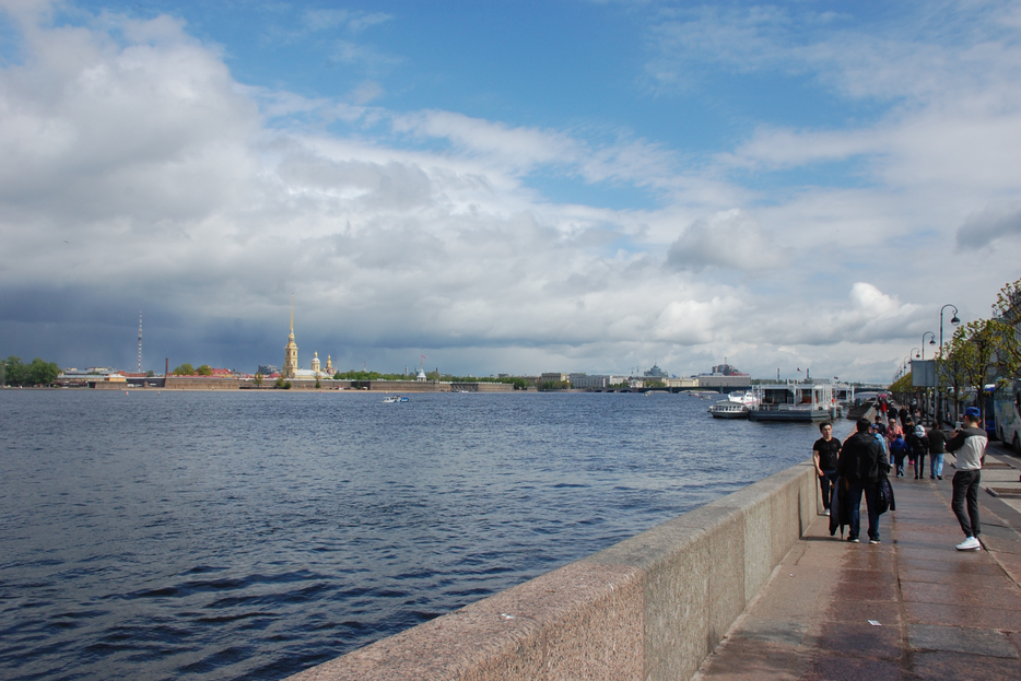 プーチン大統領が青年時代までを過ごしたサンクトペテルブルクの街並み（2017年６月筆者撮影）