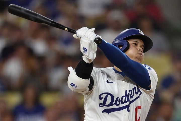 ２安打を記録した大谷。(C)Getty Images