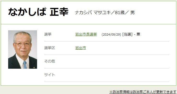 22日告示の岩出市長選挙｜現職の中芝正幸氏が無投票で当選　和歌山県