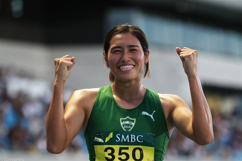 24年日本インカレ女子100mを制した石川優（青学大）