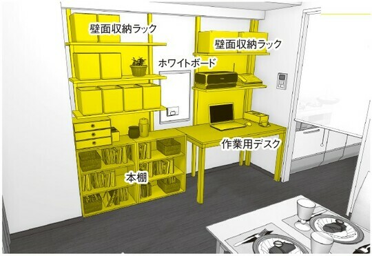 ［図表5］収納を造った様子 出典：『狭い部屋でも快適に暮らすための家具配置のルール』（彩図社）より抜粋