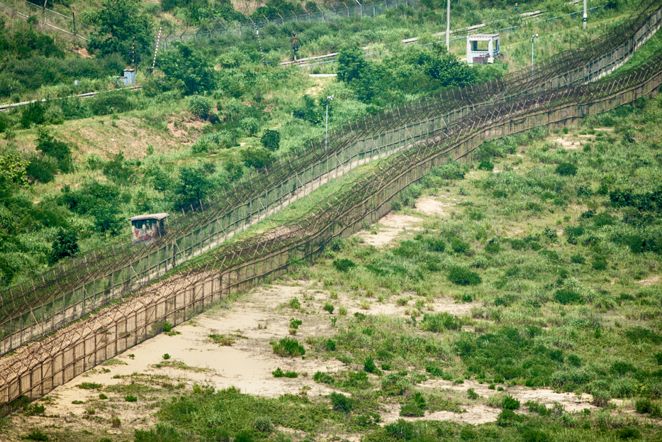 韓国側から見た北朝鮮とのDMZ（shin hyunsuk/gettyimages）