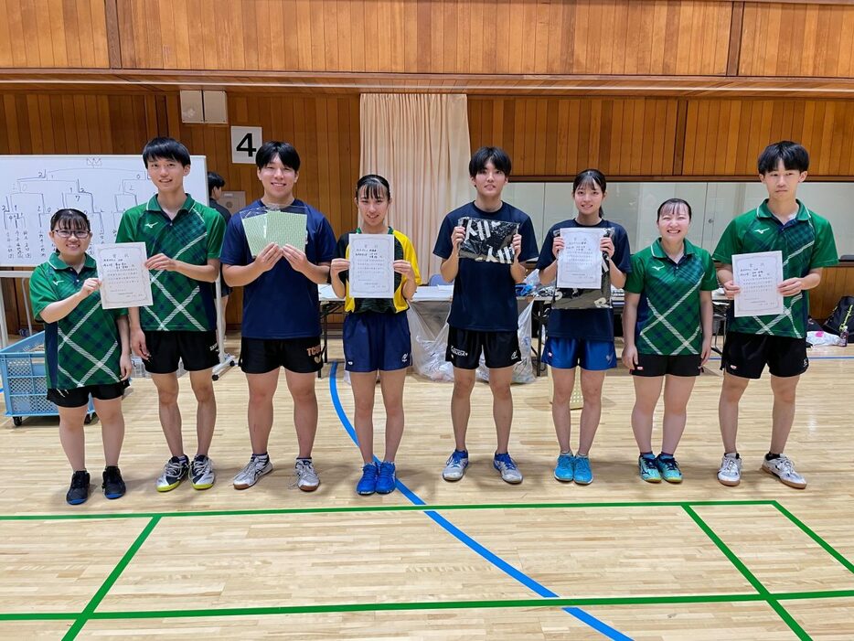 写真：左から、青木望紗/養田草太（茨城大）、中澤縁/三苫圭佑（高経大）、小林響/古谷元規（茨城大）、西村萌/品田那智（埼玉大）/撮影：ラリーズ編集部