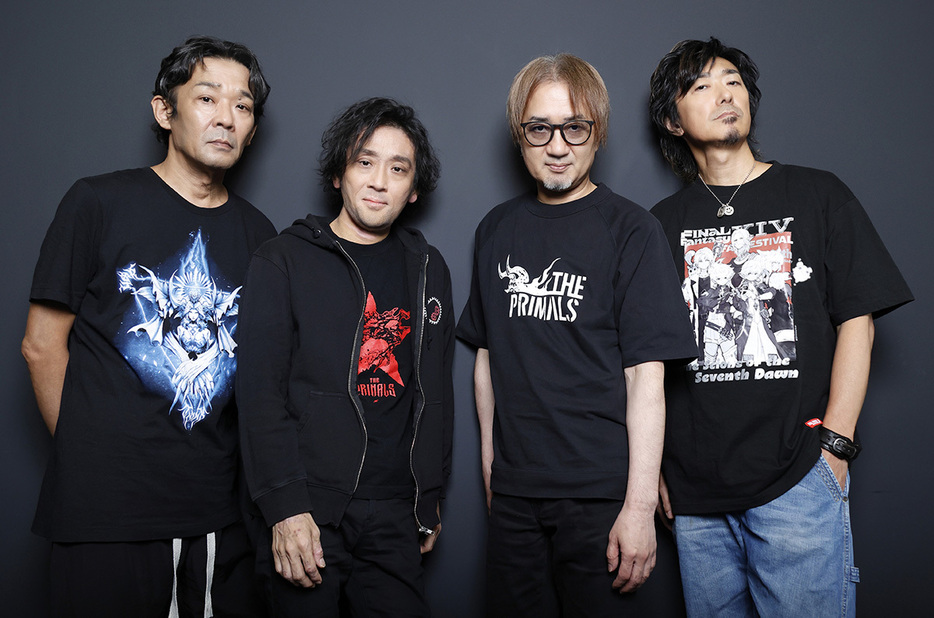 THE PRIMALS（L→R）：イワイエイキチ、祖堅正慶、たちばなテツヤ、GUNN