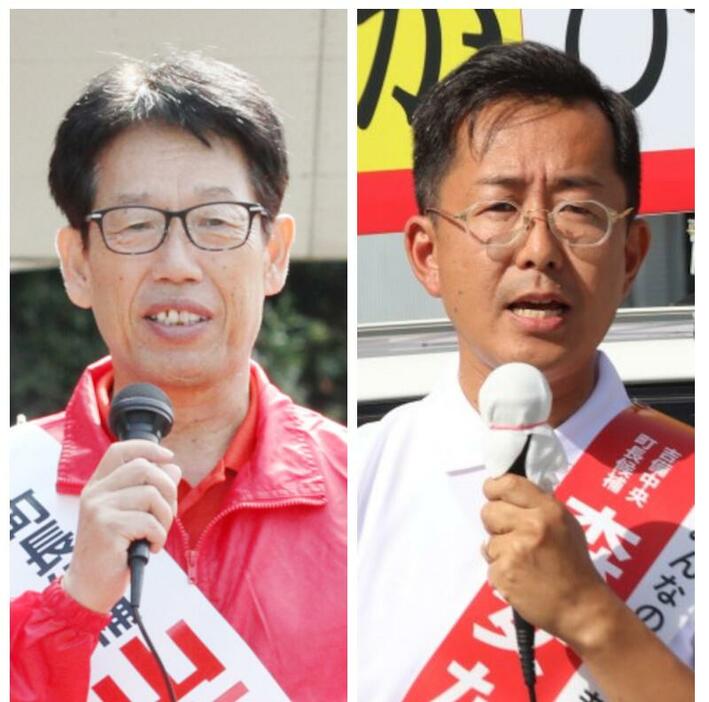 （左から届け出順に）山本雅則氏、森安高広氏