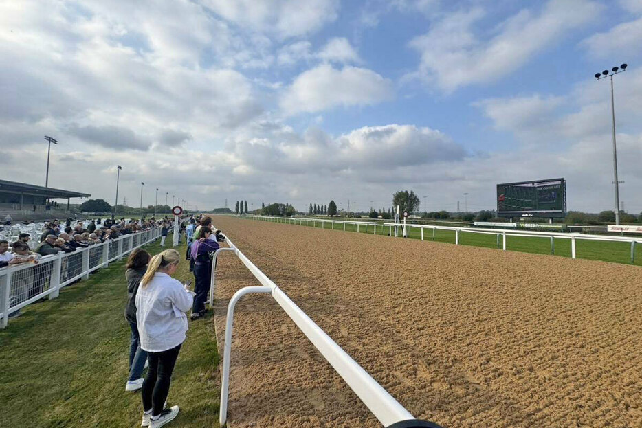 シティオブトロイの公開調教が行われたサウスウェル競馬場