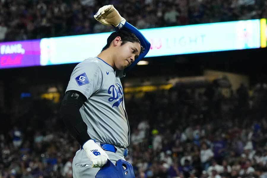 ロッキーズ戦に出場したドジャース・大谷翔平【写真：荒川祐史】