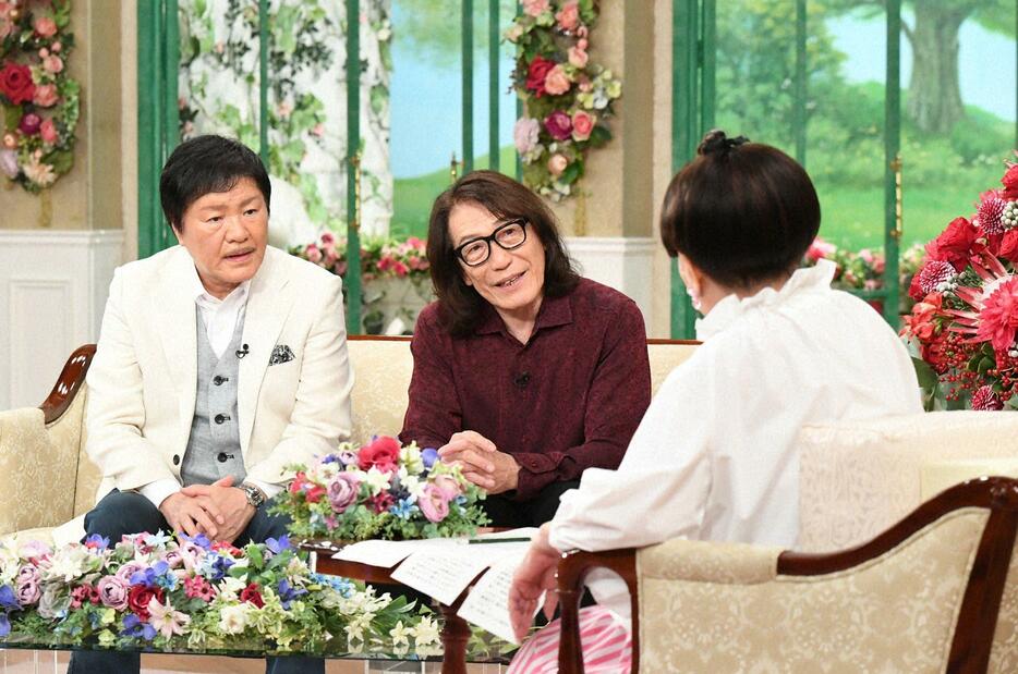 9月11日に放送される「徹子の部屋」に出演する堀内孝雄さんと矢沢透さん＝テレビ朝日提供