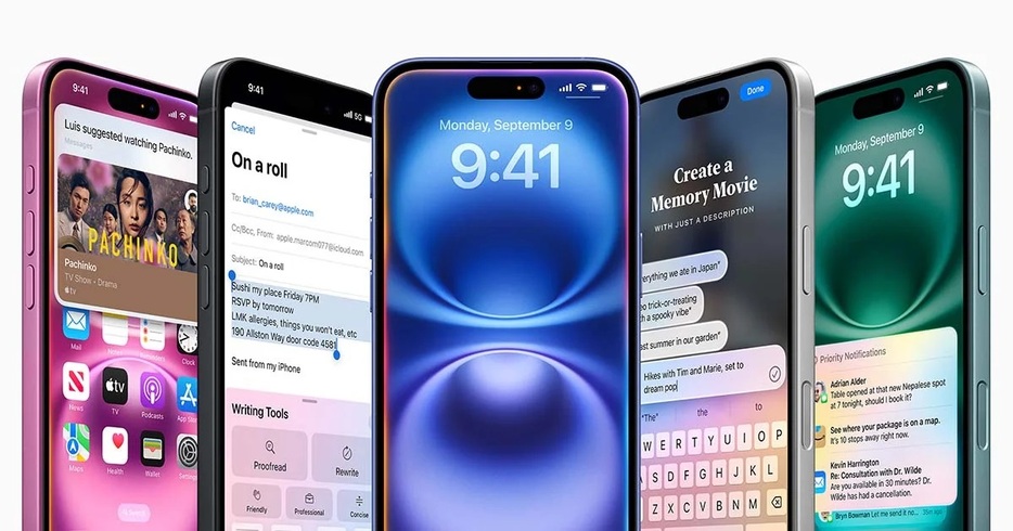 本体に「カメラコントロールボタン」を搭載したiPhone 16および16 Plusが新登場。AIを利用したApple Intelligenceに対応する