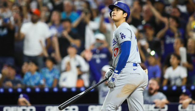 51-51を達成したドジャースの大谷翔平選手(写真：USA TODAY Sports/ロイター/アフロ)