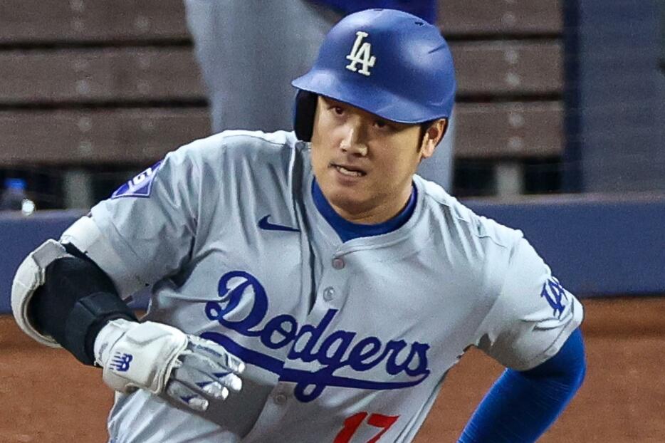 このマーリンズ戦での大谷の勢いはどうにも止まらなかった。(C)Getty Images