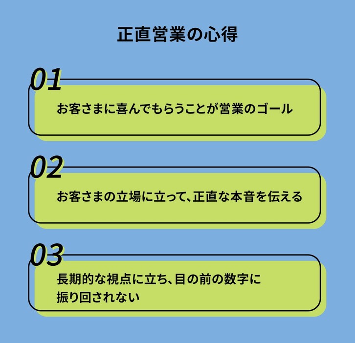 鈴木さん流「正直営業の心得」