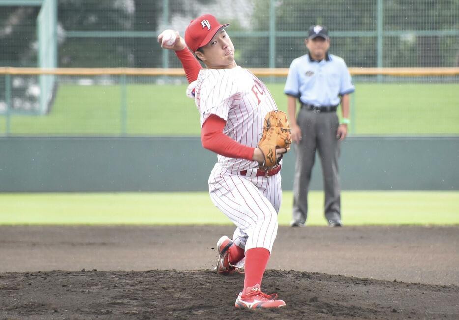 7回途中1失点と好投した富士大・佐藤柳之介