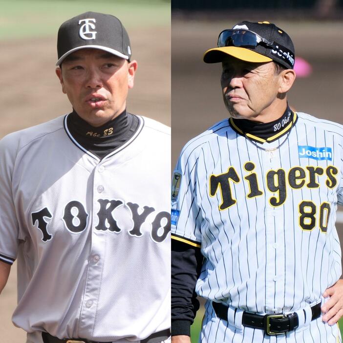 就任1年目で巨人の阿部監督が4年ぶりにペナントを奪還。阪神の岡田監督は球団初の連覇を逃した（写真・黒田史夫）