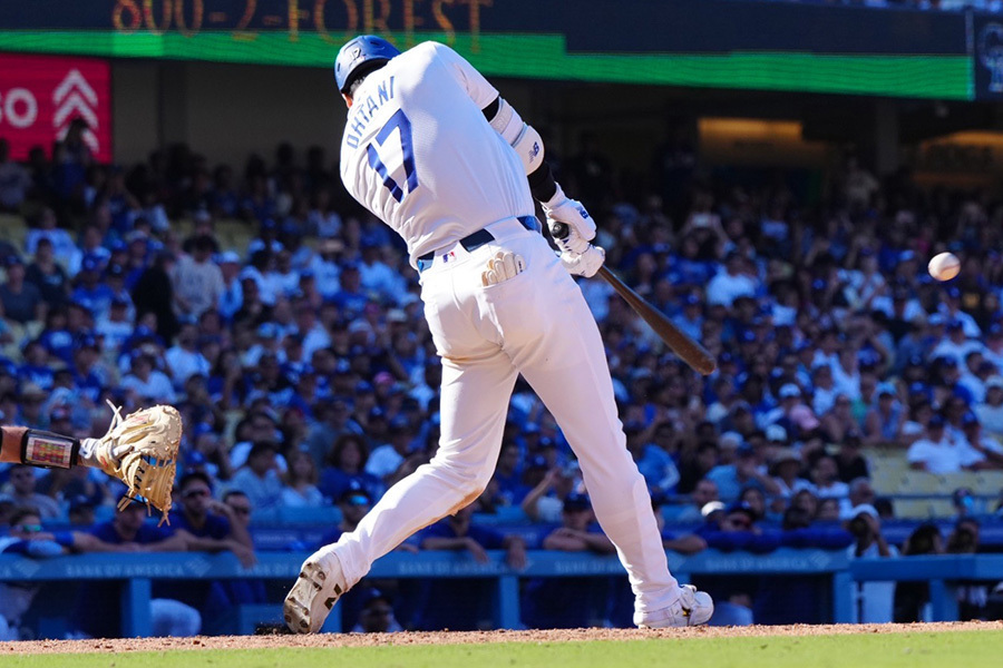 53号本塁打を放ったドジャース・大谷翔平【写真：荒川祐史】