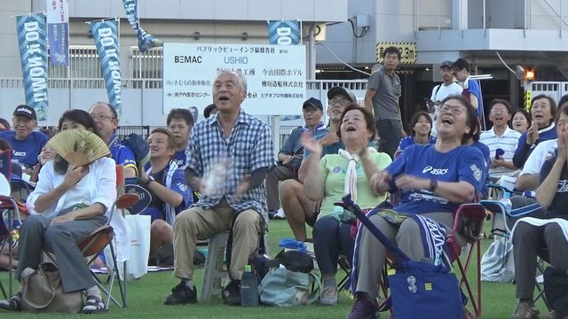 今治市内のパブリックビューイング会場　　8月24日