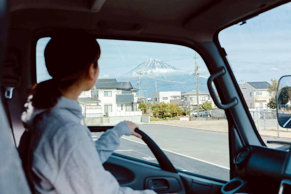 車窓からの富士山も美しい