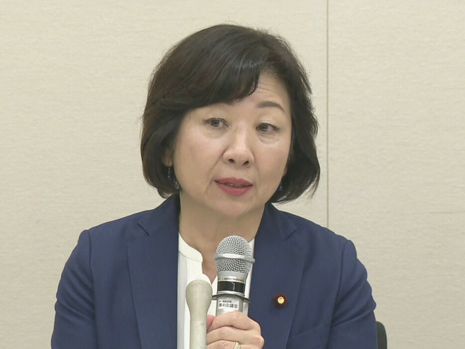 記者会見する野田聖子元総務大臣 9月11日午後5時ごろ