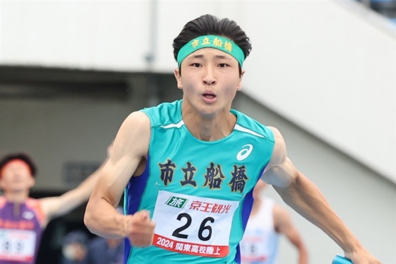 男子200mで21秒20をマークした片山瑛太（写真はインターハイ南関東大会）