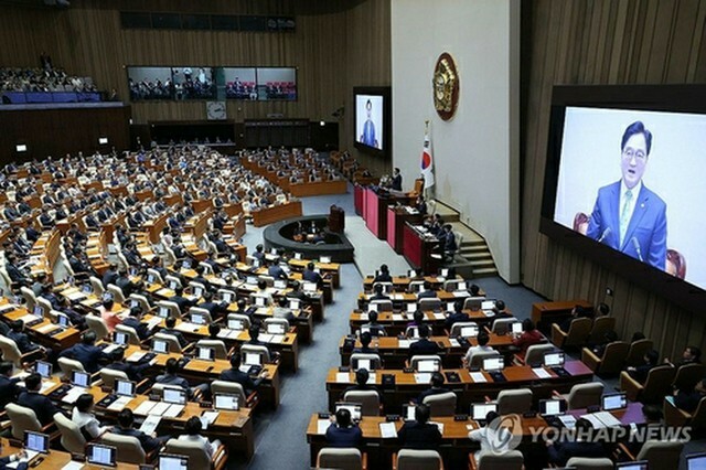 第22代国会の開院式＝2日、ソウル（聯合ニュース）