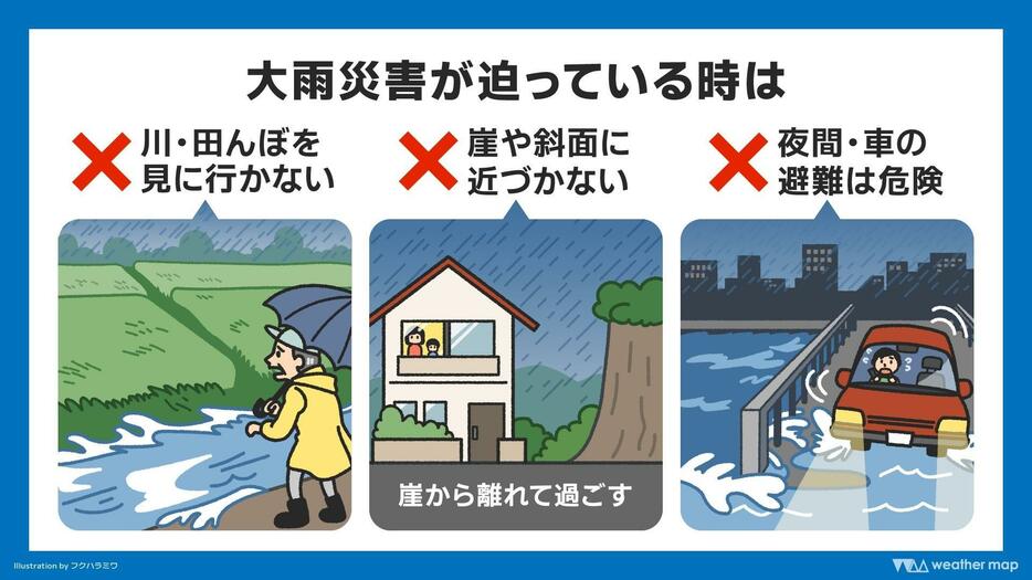 大雨災害が迫っている時は