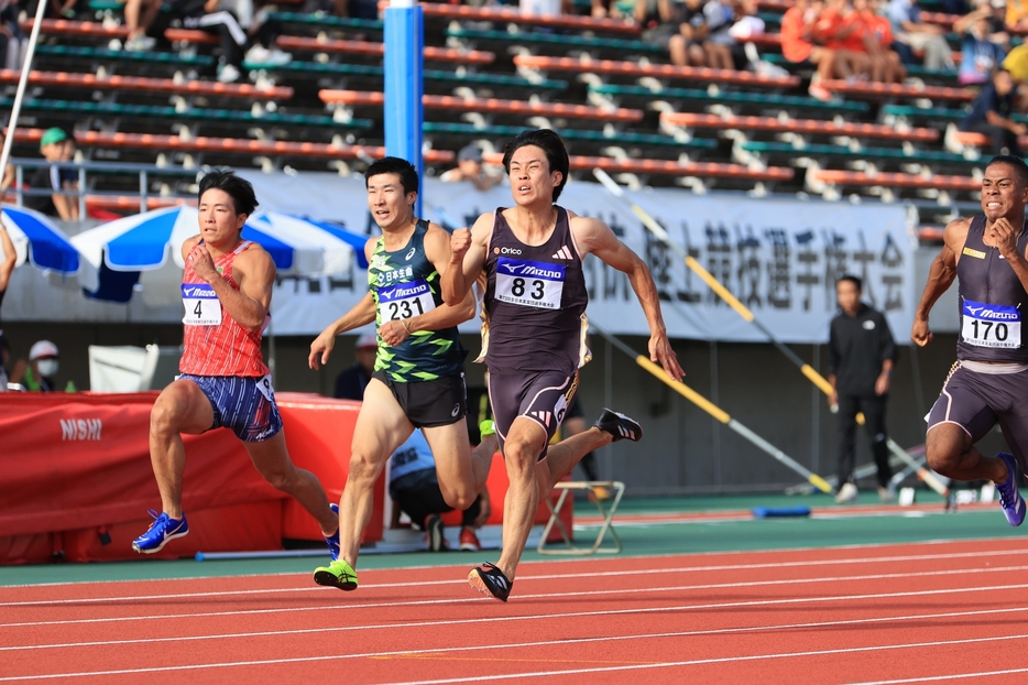 24年全日本実業団対抗100mを制した宇野