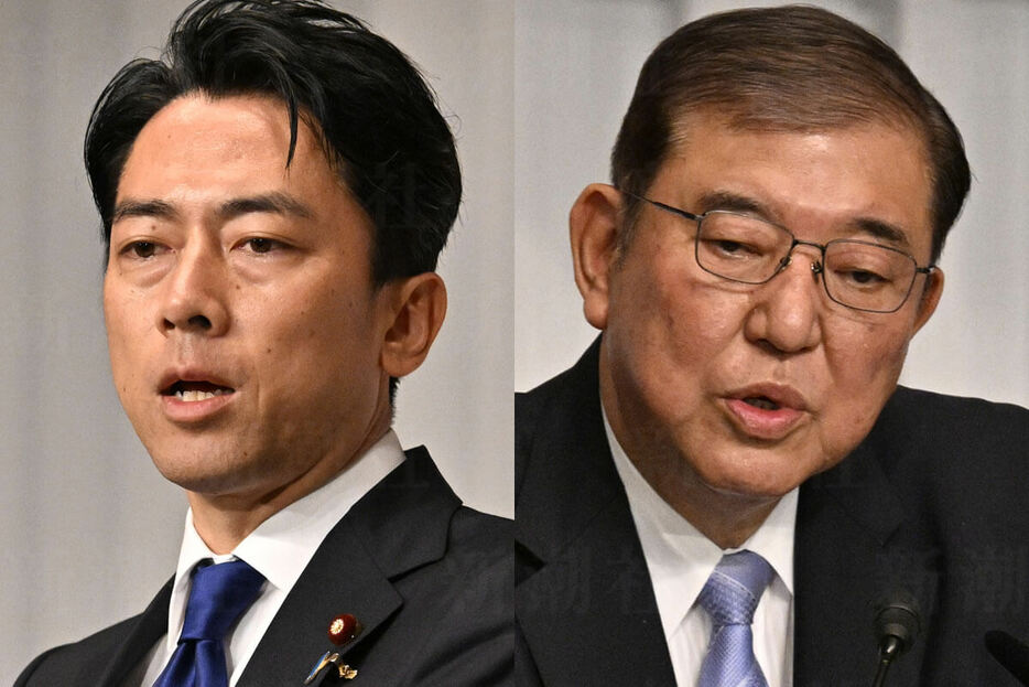 小泉進次郎元環境相と石破茂自民党幹事長