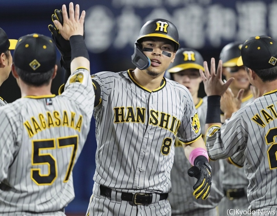 阪神・佐藤輝明 (C)Kyodo News