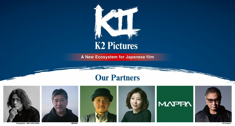 K2 Pictures のビジョンに賛同し、共に世界市場を目指した映画製作を進めていくパートナーとなった監督たちと制作会社