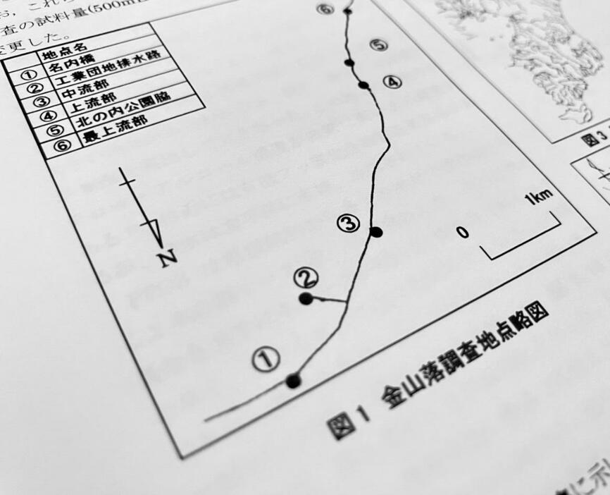 千葉県環境研究センターは2007年に、汚染源が「金山落」より上流にあると突き止めていた