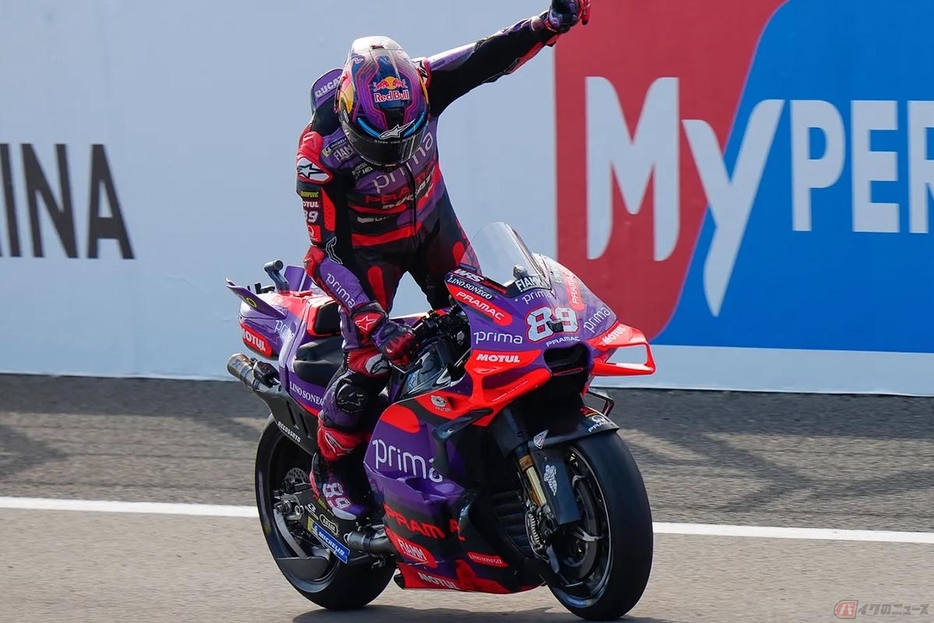 MotoGP2024第15戦インドネシアGP決勝レースを制したホルヘ・マルティン選手（プリマ・プラマック・レーシング）